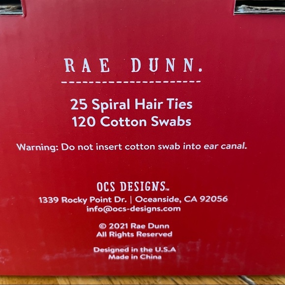 Rae Dunn NAUGHTY & NICE Spiral Hair Ties Cotton Swab Glass Jar Set NEW! - Picture 5 of 5